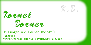 kornel dorner business card